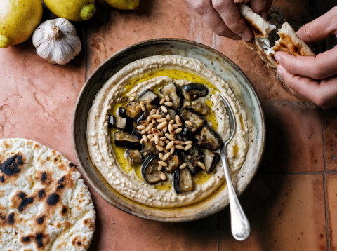 Hummus with Fire Roasted Eggplant